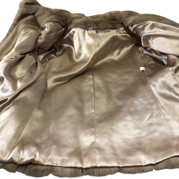 Grandella II Faux Fur Coat Union Label Made in USA Size 16 Vintage 1970s - Picture 8 of 12